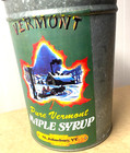 A Vintage Maple Galvanized  Sap Pail W  Maple Syrup Label