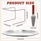 Yiyiring 12 Pcs Pizza Stand Set 4 Metal Stands 4 Pizza Pans 4 Spatulas For