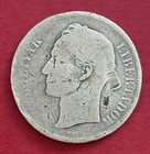 1886 Venezuela 5 Bolivares Silver Coin