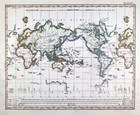 1847 Stieler World Map Africa Asia Europe South North America Australia Holland