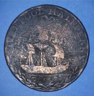 1791 Liverpool Conder Halfpenny With Sailing Vessel Design -  27800389     