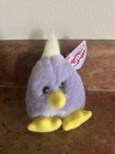 Vintage Swibco Puffkins Limited Plush Chickity Purple Chick Stuffed Animal Toy