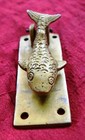 Golden Brass Fish Shape Door Knocker Nautical Style Home Door Bell Dec Mj182