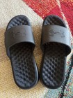 Under Armour Men s Black Slide Sandals Logo Slip On Rubber Upper Us 8