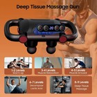 Joysuwerun 6-head Massage Gun Set  Deep Tissue Percussion Massager With Black