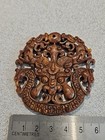 2 6  Old Chinese Ancient Brown Jade Carved Taotie Mask Pendant Statue