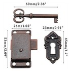 2x Furniture Cabinet Door Lock Set W key Antique Drawer Wardrobe Lock Decorative