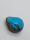 Navajo Sterling Silver Turquoise Bolo Tie Slider
