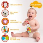 Kiddolab Bunny Teething Rattle Musical Toy Light-up Sensory Baby Infant