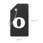 2pcs 3 6 x2  Silicone Luggage Tags Id Card Holder Labels Letter O  Black