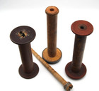 Lot Of 4 Vintage Wooden   Metal Industrial Textile Spools 10  9  8 3 4  7 1 2 In