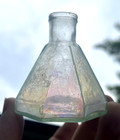 Nice Aqua 8 Sided Umbrella Ink Bottle Open Pontil 2 5 8  1850 s Era Dug L  k