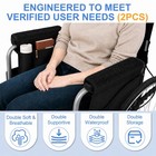 Wheelchair Armrest Pads And Waterproof Side Bag  2 Pack