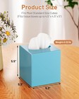 Tissue Box Cover  Square Plastic Tissue Box Holder With Anti Slip Base  Modern