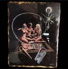 Vintage 70s Wood Clock David Mann Easyriders Space Cocaine Choppers Handmade