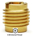 E-z Lok P n 400-004  4-40 Threaded Brass Insert For Wood  10 Pieces 