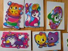 Vintage Cute Cat Kitten Sticker Lot Of 10 Vending Machine Lisa Frank Colors