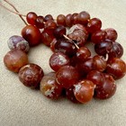 Ancient Carnelian Agate Strand Graduated With Original Patina -family Collection
