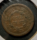 1850 Braided Hair Large Cent Vg-f  Free Shipping 