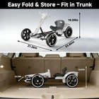 Electric Go Kart Foldable Go Karts For Kids W adjustable Seat   Music  lights