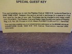 The Playboy Club Special Guest Key To The Miami Club Made Of Paper