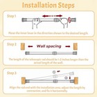 2 Pcs Small Tension Rods Adjustable 12 To 20 Inch Rod White Short Curtain Rods 