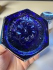 Set Of 5 Vintage Salt pepper Shakers - Cobalt Blue  Amber Glass  Made In Taiwan 