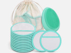 12pcs Reusable Makeup Remover Pads  1 Facial Cleansing Brush And 1 Storage Pouch
