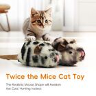 2pcs Catnip Mice Toys Realistic Sound Interactive Kitten Toy For Indoor Cats
