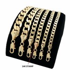 Men s 14k Italian Cuban Link Chain Necklace Gold Plated 18  20  24  30  Length