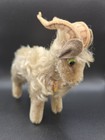 Vintage Steiff Cream Tagged Mohair Rocky Mountain Goat Ibex Green Eye Capricorn 
