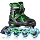 Adjustable Inline Skates For Kids   Adults - Light Up Wheels  Ages 5-12  Beginne