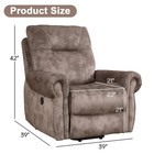 Ebello Electric Power Recliner Chair With Massage And Heat  Vintage Rivet Design