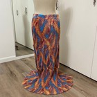 New  4th Usa Colorful Women s Bohemian Style Body-con Lined Maxi Skirt Large