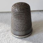 Antique Vintage Steel  Brass Ez Gold Tone Metal Thimbles