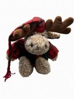 Dan Dee Collector   s Choice Christmas Moose Plush Plaid Sweater Stocking Hat 