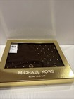 New Authentic Michael Kors 2-pc Gift Set Studded Hat   Scarf Brown Acrylic