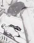 Art Work Original Pencil Drawing 11 X 7 The Vampire Vs A Were Wolf 