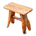 Tree Stump Plant Stand Stool Side Table  Small Natural Wood Bench