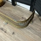 Antique 55  Large Victorian Pierced Brass   Iron Fireplace Fender Guard Hearth