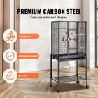 54 Inch Standing Large Bird Cage Carbon Steel Flight Bird Cage Rolling