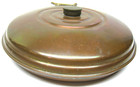 Antique Round Copper Bed Warmer With Brass Handle
