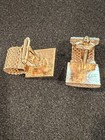 Vintage Dante Gold Tone Square Chain Link Men   s Cufflinks Pair