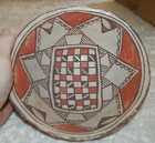Early Isleta Pottery Bowl  Beautifully Painted-6-3 4  Diameter-ca  1900-1910 s