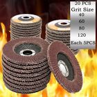 20x Flap Disc 4 5  4-1 2 40 60 80 120 Grit Angle Grinder Sanding Grinding Wheels