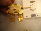 Danecraft Vtg Goldtone Enamel Paint Charm Palette Pin