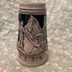 Vintage Beer Stein Switzerland Blue Ivory
