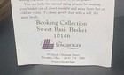 Longaberger 1993 Sweet Basil Booking Basket Woven Small With Insert 
