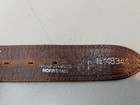 Vintage Hand Braided Horsehair Tooled Leather Belt Brown Men   s 34 Silver Buckle