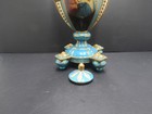 19 Th-century French Sevreso Style Porcelain Vase Turquoise- Blue Ormolu Mounts